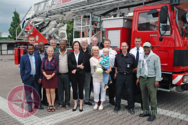 Hand over of fire brigade car