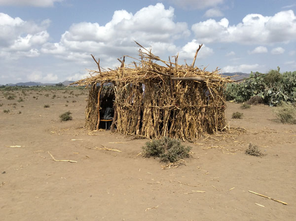 Schulhütte in Nordäthiopien von aussen