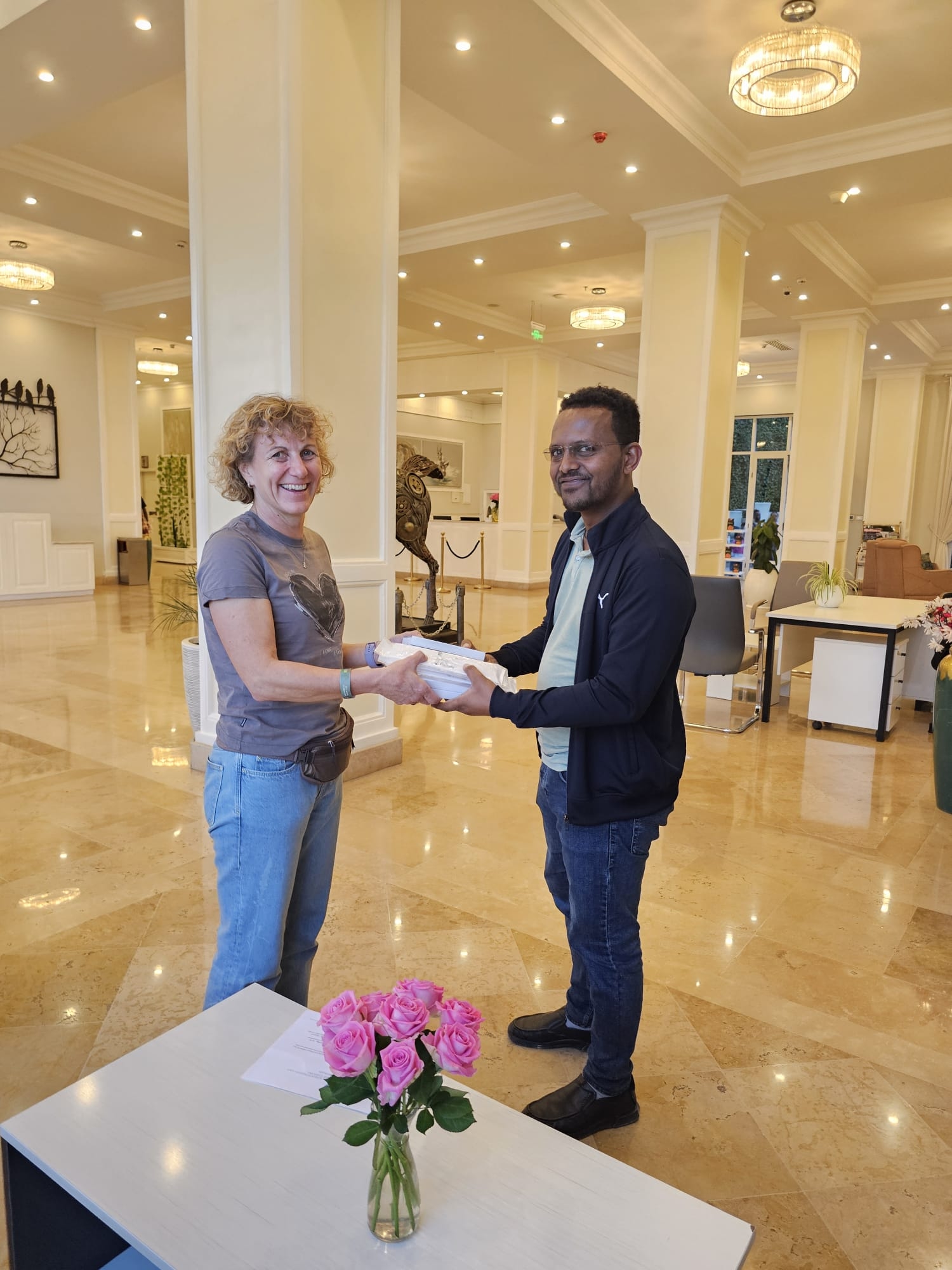 ETN Materials donated by Etiopia-Witten - given to Ayder Hospital director in Addis